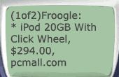 froogle result screenshot